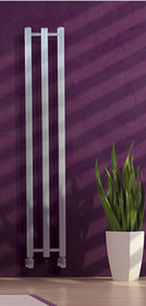 Quadro-6 - вертикальный электрический дизайн-радиатор из нержавеющей стали