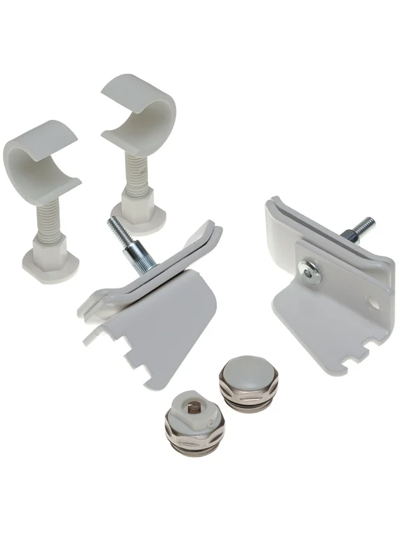 Монтажный комплект для трубчатого радиатора 4 точки (2 кронштейна и 2 упора)