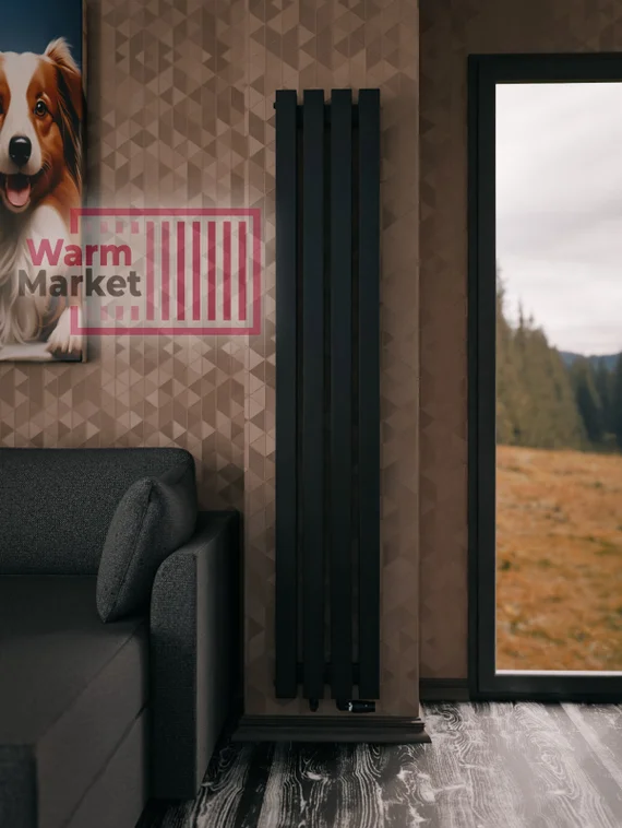 Axxinot Verde 60х60 V - вертикальный водяной радиатор высотой 1250 мм, 5 секций