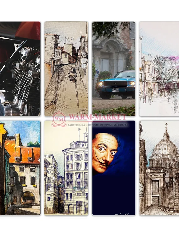 Электрический дизайн-конвектор Chinook Electro шириной 300 мм