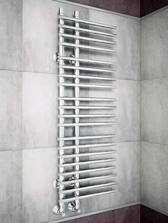 Astra White - белый полотенцесушитель с перекладинами внахлест.