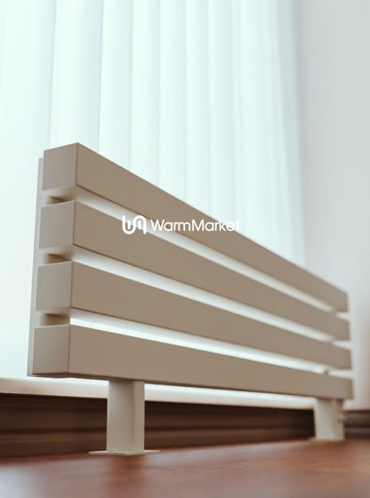 Bareng Livian ZN 2000 - напольный трубчатый радиатор шириной 2000 мм, нижнее правое подключение