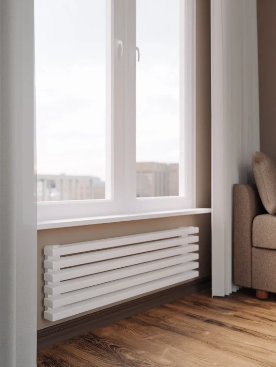 Bronto Plex Z - горизонтальный трубчатый радиатор шириной 700 мм, нижнее левое подключение