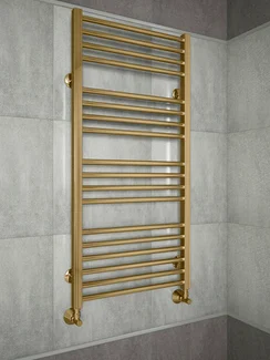 Sicilia Bronze - бронзовый полотенцесушитель с квадратными вертикалями.