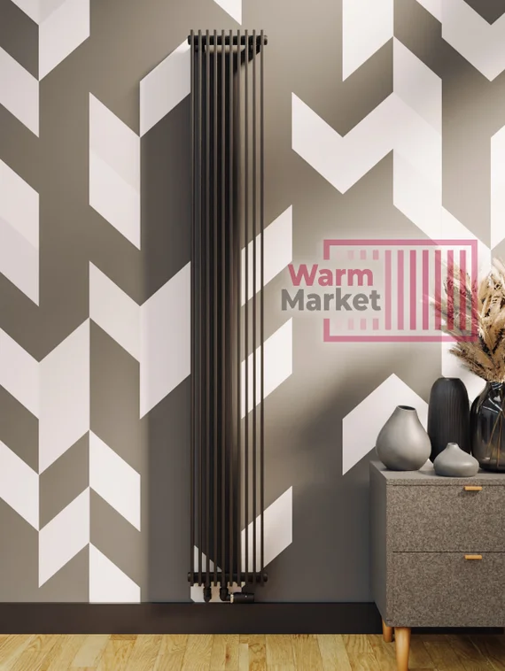 Параллели В 1 -1750 мм высотой -вертикальный радиатор  с нижним подключением (БЕЗ ТВВ)