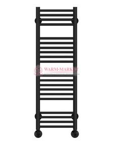 Аврора П20-1 - водяной полотенцесушитель, нижнее подключение, черный