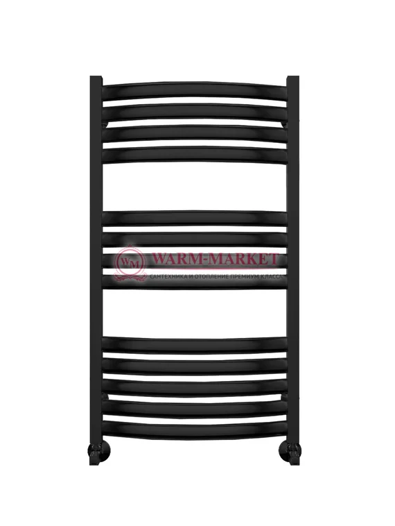 Палермо П13 - водяной полотенцесушитель, нижнее подключение, черный