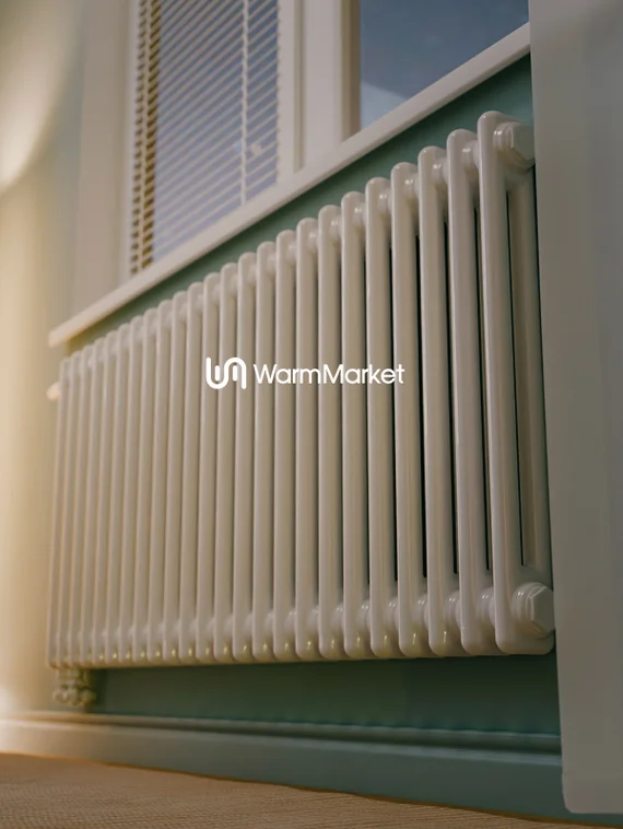 Bareng Softy 2050 - двухтрубный трубчатый радиатор высотой 500 мм, нижнее подключение с термостатикой