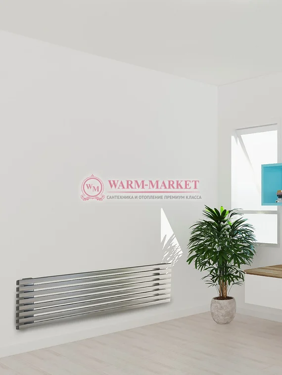 Steel G 40х40 3000 - горизонтальный трубчатый дизайн-радиатор, 14 секций