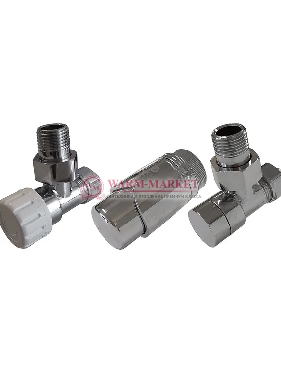 Комплект клапанов термостатических Elegant 6042 Угловой Хром