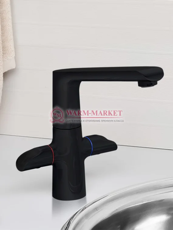 Смеситель для кухни черный Lossa 1207-Bl