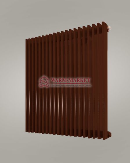 Paralleli v 1 1750 шаг 25 вертикальный трубчатый радиатор из прямоугольного профиля коричневого цвета
