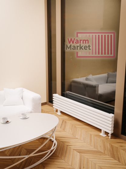 Axxinot Cardea 60х30 ZN - горизонтальный радиатор на ножках шириной 2500 мм, 10 секций