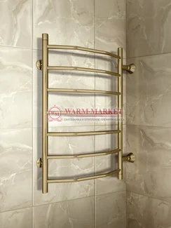 Warmer B Victoria 700х500х500 - 7 перекладин полотенцесушитель  c боковым подключением античная бронза