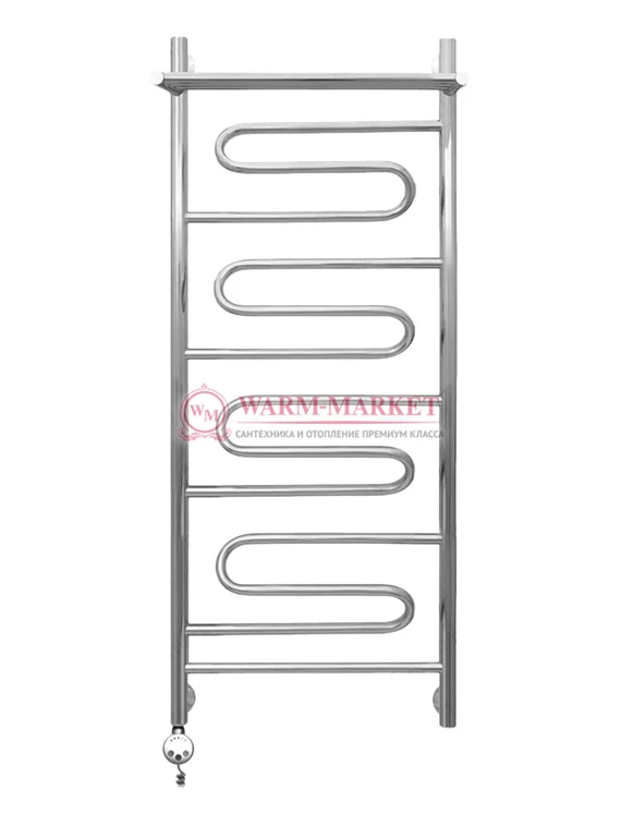 Virazh-2 - электрический дизайн-полотенцесушитель с полкой