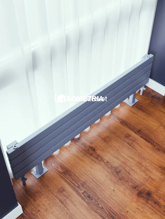 Bareng Temper ZN 900 - напольный трубчатый радиатор шириной 900 мм, нижнее разнесенное подключение