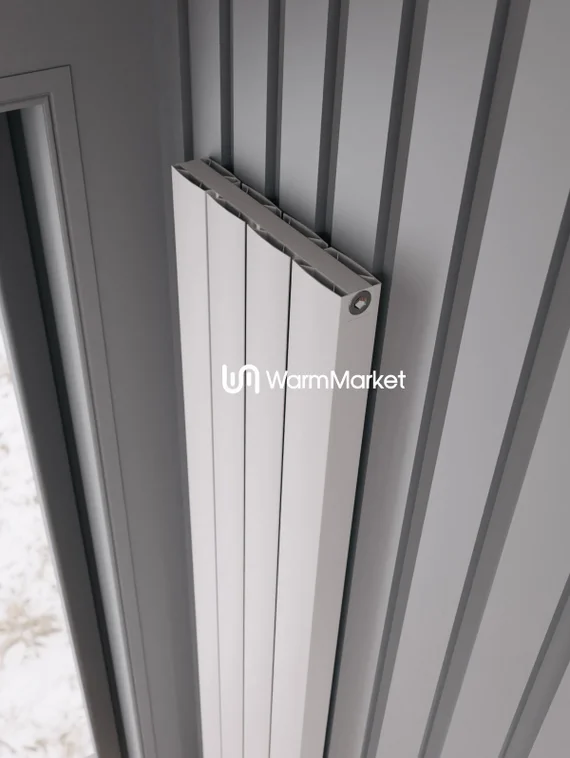 Вертикальный электрический алюминиевый радиатор Axxinot Barkas VE 1000 высотой 1030 мм