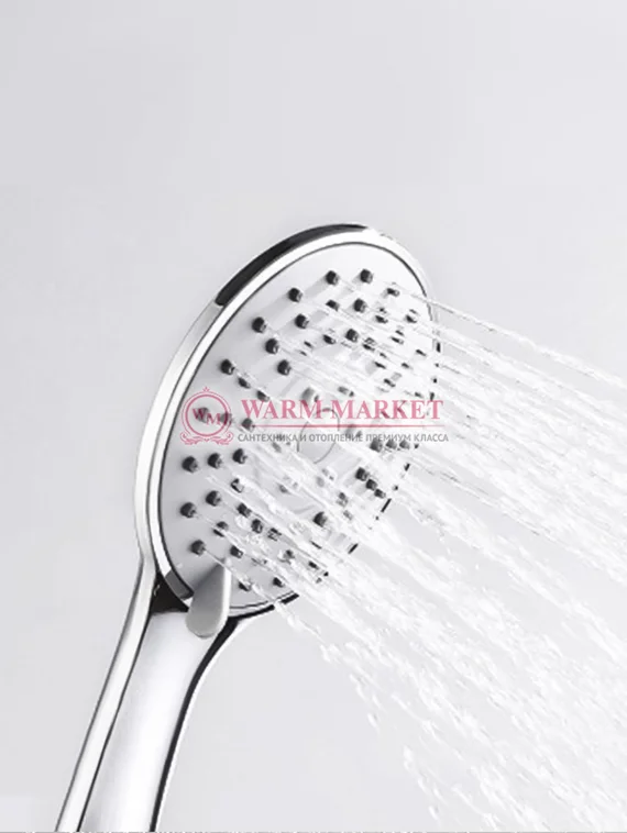 Встраиваемый комплект для душа с верхней душевой насадкой и лейкой черный A14129-Bl