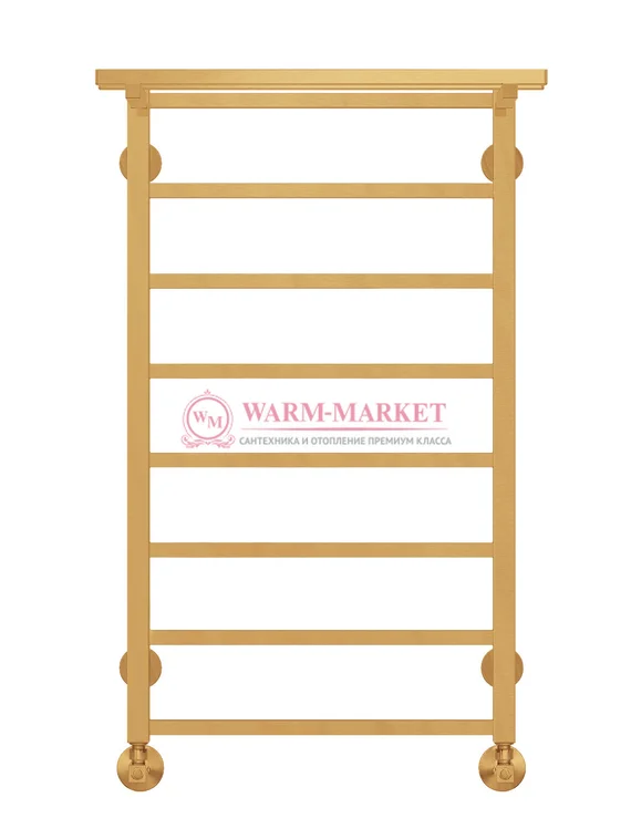 Контур П8-3 - водяной полотенцесушитель с полкой, нижнее подключение, цвет бронза