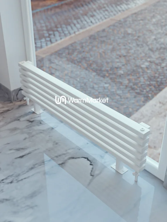 Bareng Select ZN 600 - напольный трубчатый радиатор шириной 600 мм, нижнее разнесенное подключение