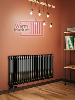 Трубчатый радиатор Solira 2060 N69 твв нижнее подключение с термостатикой, белый (RAL 9016)