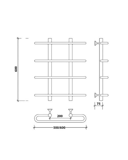 Водяной полотенцесушитель Secado Венеция 1 из нержавеющей стали