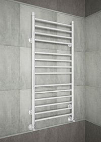 Avrora White - белый полотенцесушитель из нержавеющей стали.