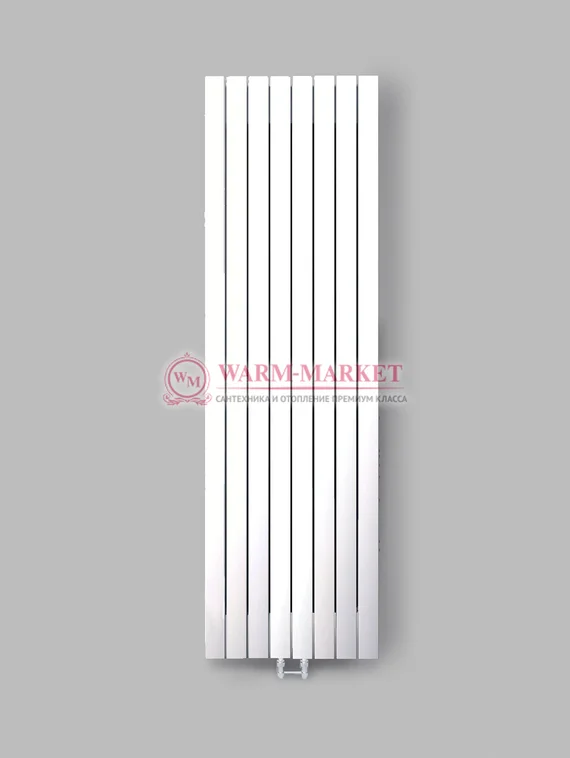 Steel V 60х60 3000 - вертикальный трубчатый дизайн-радиатор, 2 секции