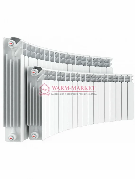 Rifar Base Flex V 500 - биметаллический радиусный радиатор с нижним подключением