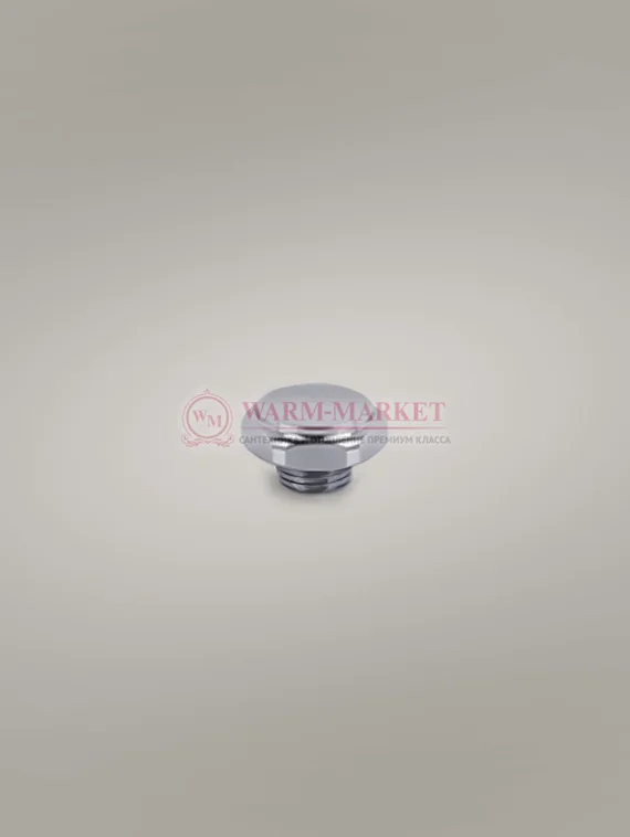 Заглушка "ретро" для подключения чугунного радиатора 1/2", хром