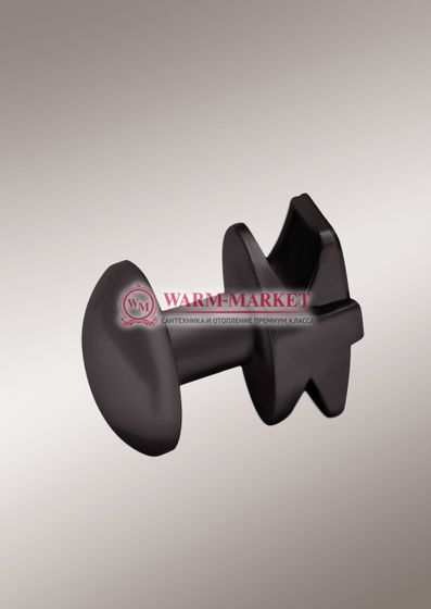 Крючок округлый для полотенцесушителей и радиаторов черного цвета.