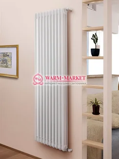 Purmo Delta Lazerline 3180-10 секций, трехтрубный вертикальный радиатор с боковым подключением