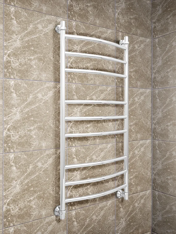 Galant White - белый водяной полотенцесушитель со слегка выгнутыми перекладинами