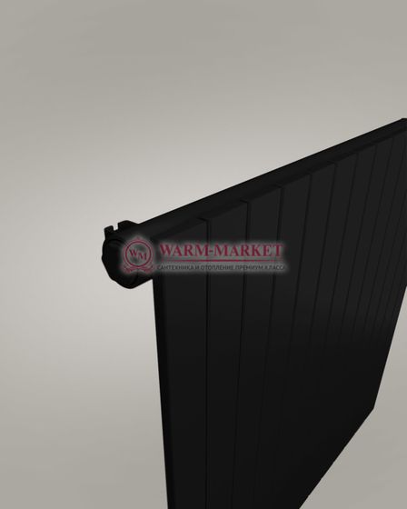 Solo V 1 1750 - вертикальный трубчатый радиатор из прямоугольного профиля однотрубный черного цвета