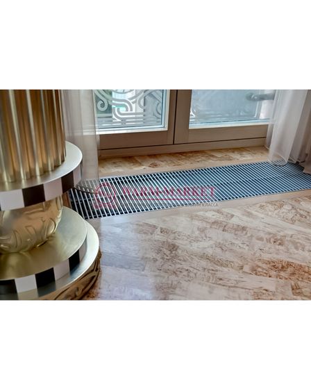 Внутрипольный конвектор Katherm NK глубиной 92 мм с линейной решеткой