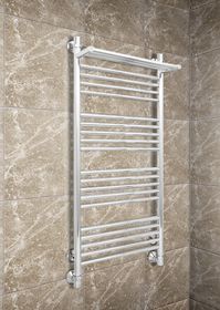 Bogema P White - белый водяной полотенцесушитель с греющей полкой, 600х400 мм