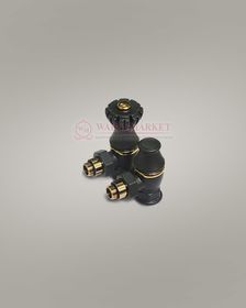 Комплект для подключения чугунного радиатора 1/2" и 3/4" угловой