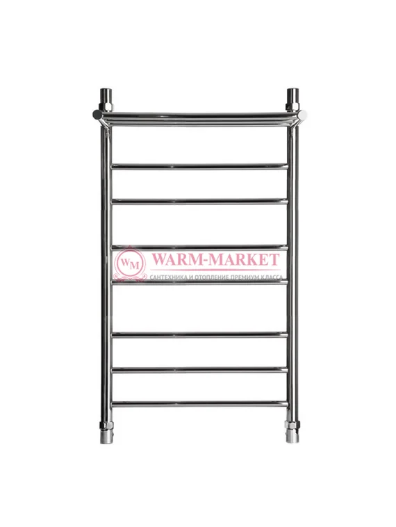 Galant 4 (прямой) - водяной полотенцесушитель с полкой из нержавеющей стали
