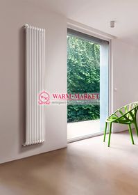 Вертикальный трубчатый радиатор Purmo Delta Lazerline 2180-8 секций, двухтрубный с боковым подключением.