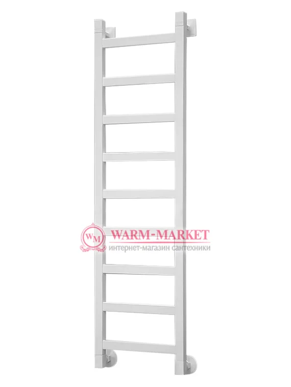 Quadro 1 1000х330 - узкий водяной полотенцесушитель из нержавеющей стали 330 мм. шириной белого цвета