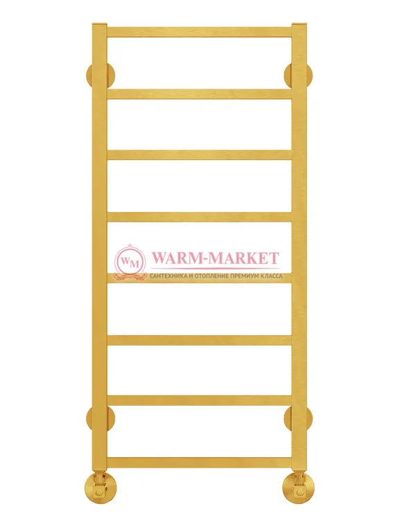 Контур П8-2 - водяной полотенцесушитель, нижнее подключение, цвет золото