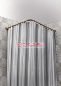 Г-образный карниз для ванны серия Optima цвет бронза.