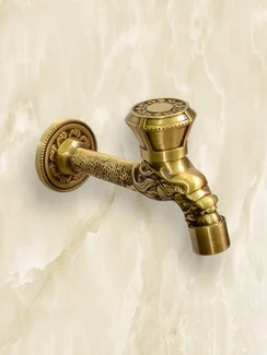 Банный кран Dragon длинный античная бронза