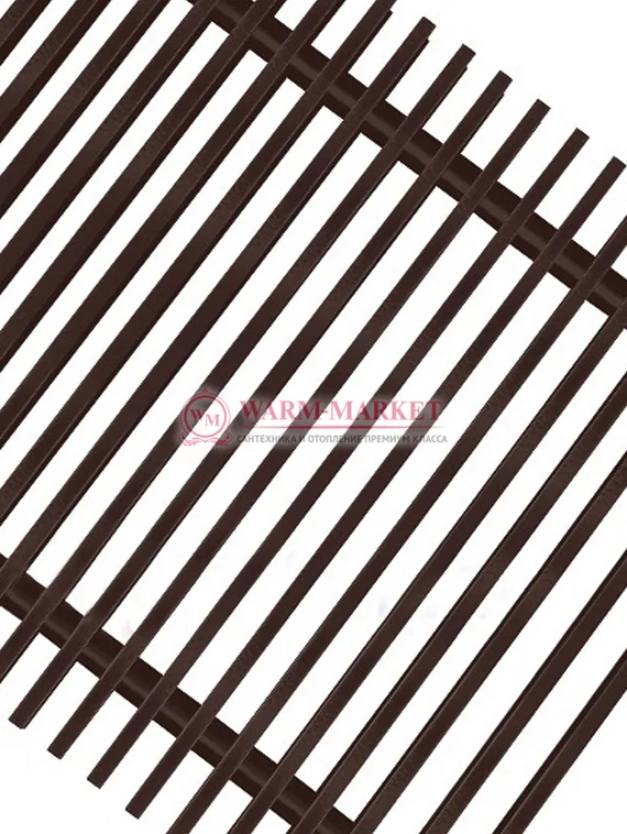 Решетка для внутрипольного конвектора Techno поперечная алюминиевая шириной 250 мм, цвет бронза