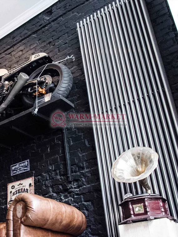 Вертикальный трубчатый радиатор Zehnder 5280 №1270 с боковым подключением