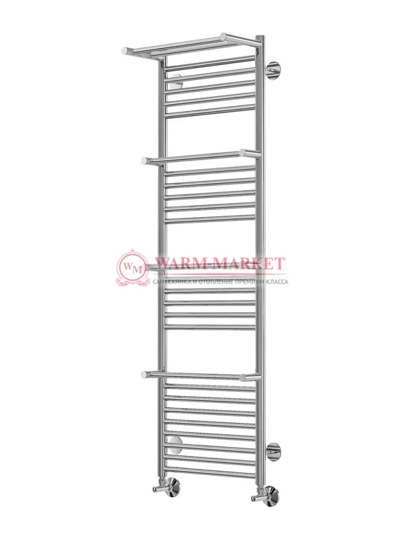 Аврора П27-2 - электрический полотенцесушитель с полками, черный