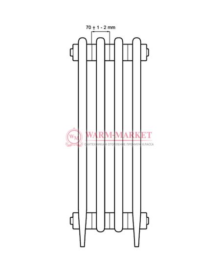 Leeds - чугунный дизайн радиатор