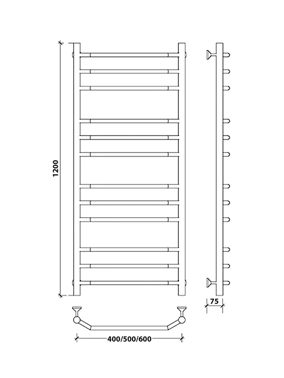 Водяной полотенцесушитель Secado Агата 3 из нержавеющей стали