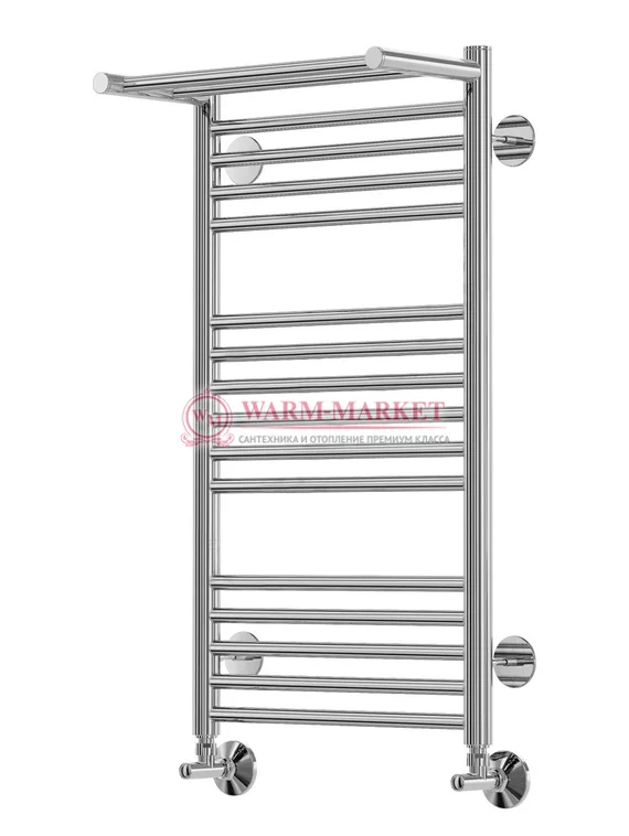 Аврора П16-2 - электрический полотенцесушитель с полкой, цвет бронза