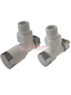 Комплект клапанов с ручной регулировкой Elegant 6042 Белый-Хром